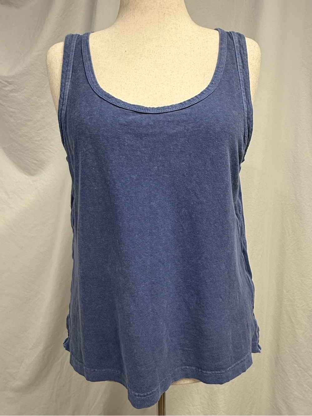 Washed Indigo Scoop Neck Tank Top